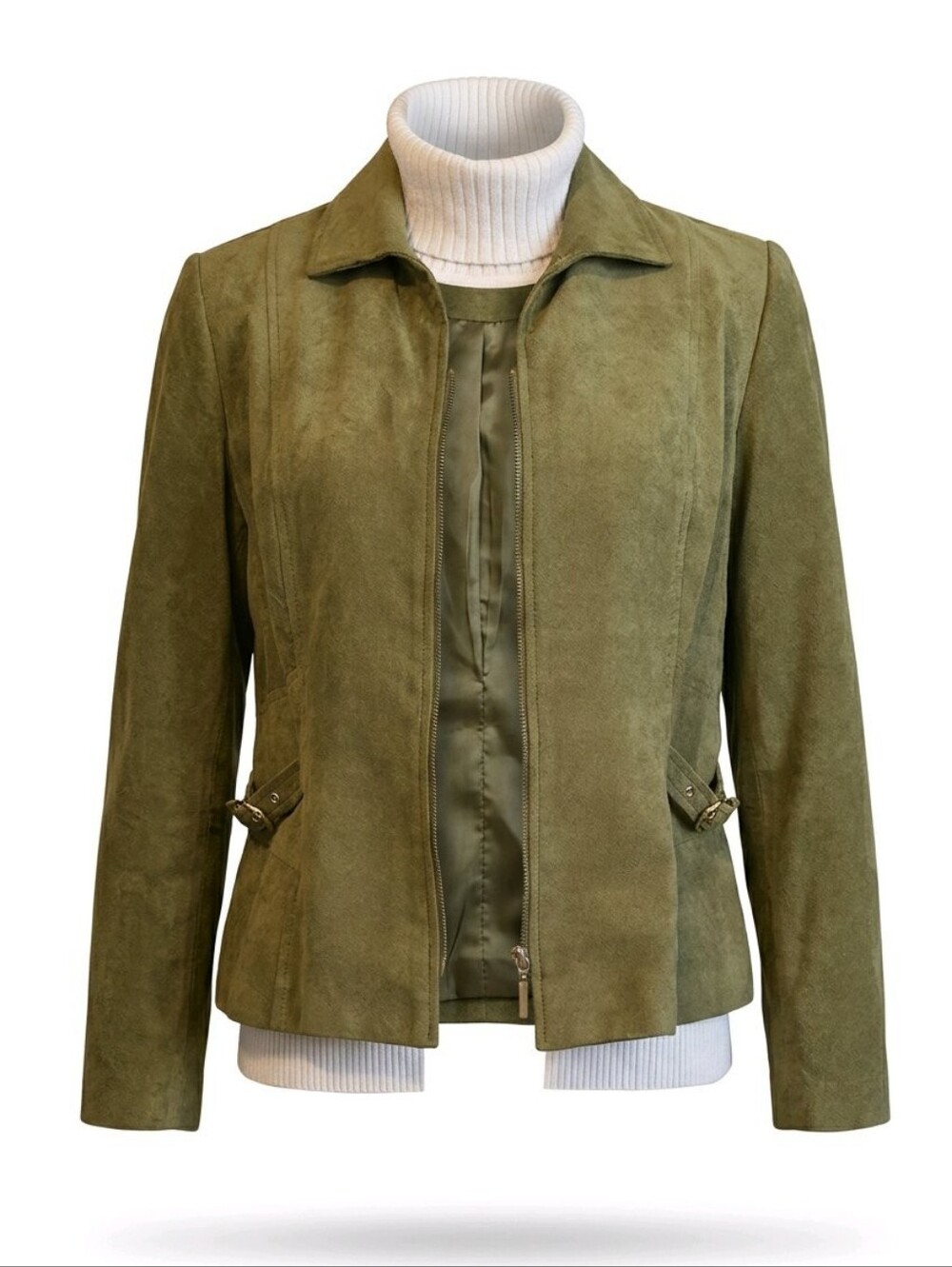 Studio I Green Blazer with Structured Design and Soft Texture